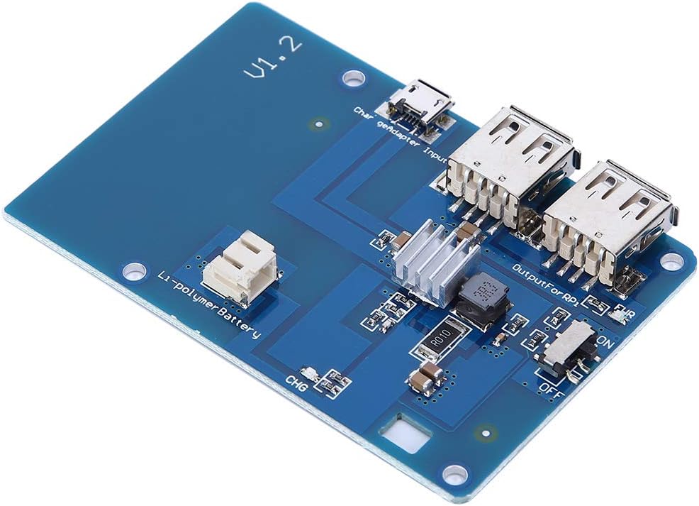 USV-Erweiterungsplatine, 3800 MAh Lipo-Batteriemodul, Dual-USB-Ausgang, Passend für