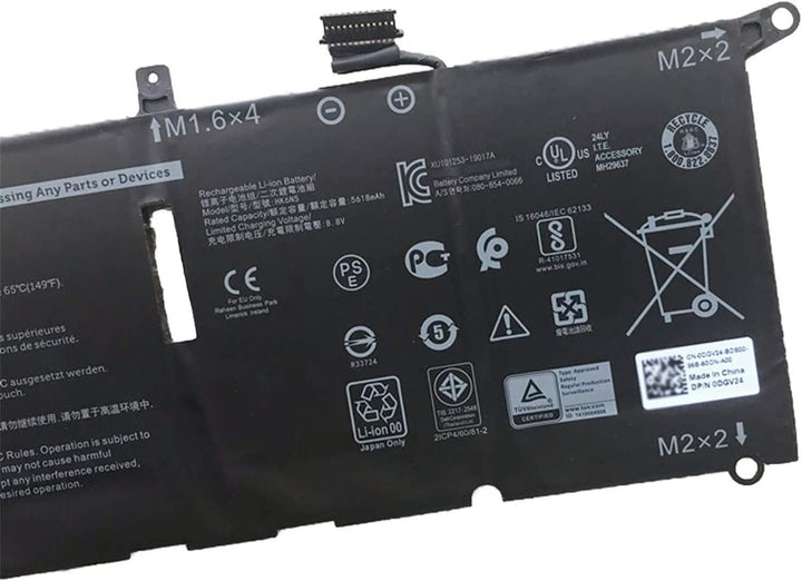 HK6N5 DXGH8 0H754V 0DGV24 0WDK63 Laptop-Akku-Ersatz für Dell XPS 9370 9380 7390 Inspiron 5390 5391 7