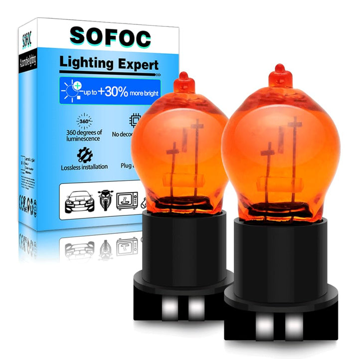 SOFOC-PWY24W Automobil Frontblinker Standlicht Tagfahrlicht etc 12V 24W Gelb 2Stk Bernsteingelb PWY2