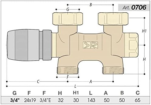 Ventilhahnblock flexibel"Free Style" Ein&Zweirohrsystem drehbar 1/2" x 3/4" Eurokonus - 30 x 1,5