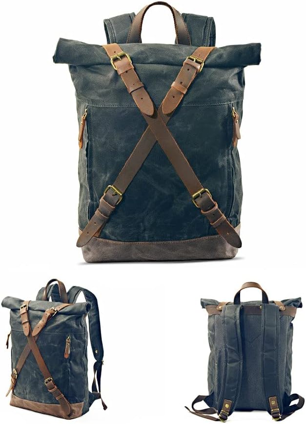 Motorrad Rucksack Craftride CR3 Canvas Tasche gewachst 13Ltr in schwarz