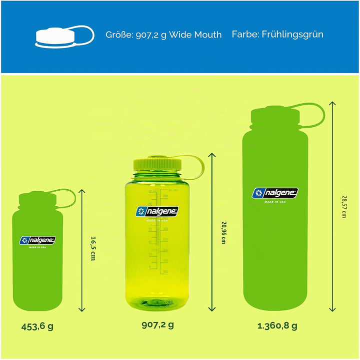 Nalgene WH Sustain Trinkflaschen Hellgrün 1 L Hellgrün Wasserflasche, Hellgrün Wasserflasche
