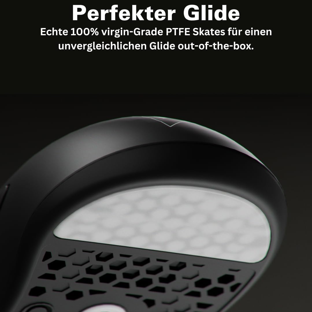 Nyfter - Premium Gaming Maus ELT Ergolight 4K Kabellos 52g Superlight Pixart PAW 3995 bis zu 26000 D
