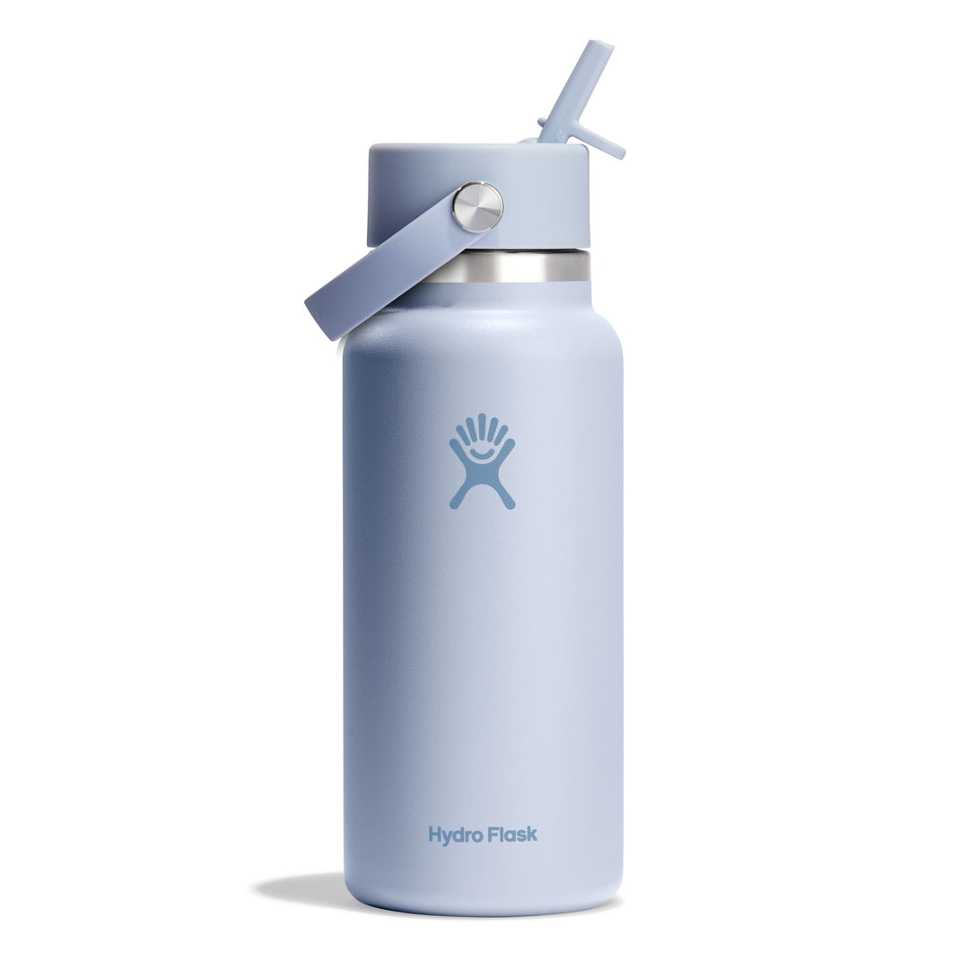 HYDRO FLASK - Wide Mouth Trinkflasche 946ml (32 oz) mit Strohdeckel - Vakuumisolierte, Wiederverwend