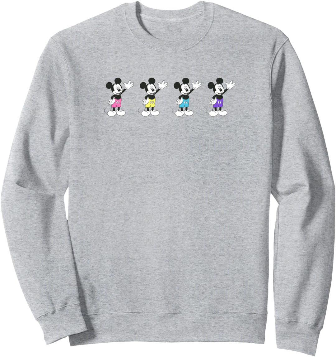 Disney Mickey And Friends Mickey Mouse Neon Line Up Sweatshirt