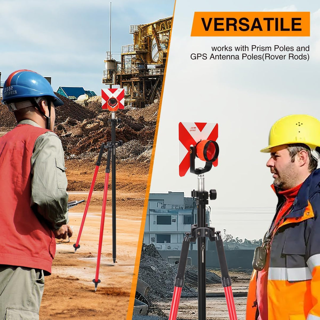 Zweibein-Vermessungs-Daumenentriegelung, Aluminium-Zweibein für Prismenstangen, Vermessung und GPS-S
