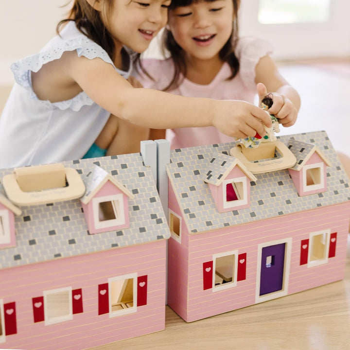 Melissa &amp; Doug Puppenhaus zum Falten und Mitnehmen | Puppenhäuser und Puppen | Spielsets | 3+ | Gesc