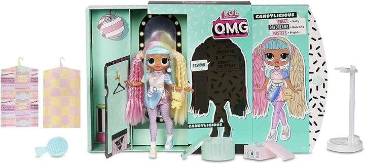 L.O.L. Surprise! 565109E7C O.M.G. Fashion Doll Candylicious, Ankleide- und Sammelpuppe mit Haaren un