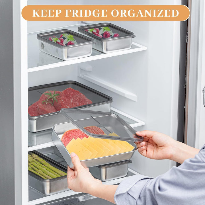Set mit 3 Aufschnittboxen für Kühlschrank,Wurst Aufbewahrung Kühlschrank,Aufschnittbox,Kühlschrank O
