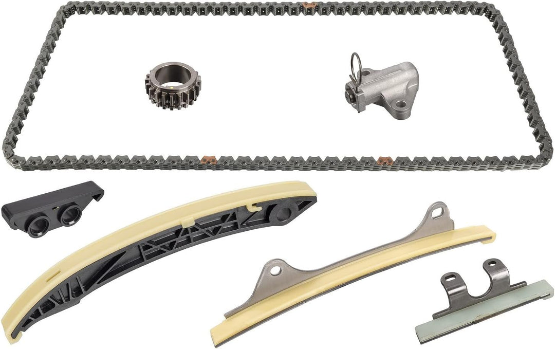febi bilstein 108347 Steuerkettensatz für Nockenwelle, mit Gleitschienen und Kettenspanner, 1 Stück