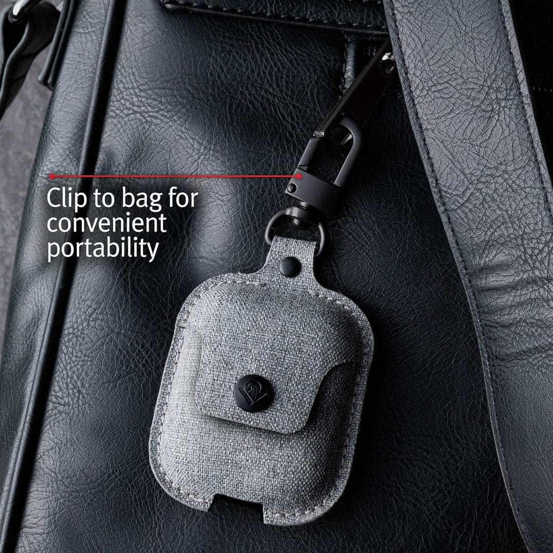 Twelve South Airsnap Twill - Schutzhülle/Cover mit Loss Prevention Clip für AirPods & Wireless Charg