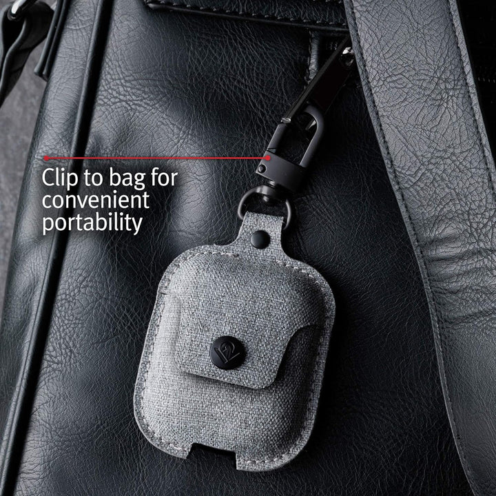 Twelve South Airsnap Twill - Schutzhülle/Cover mit Loss Prevention Clip für AirPods & Wireless Charg