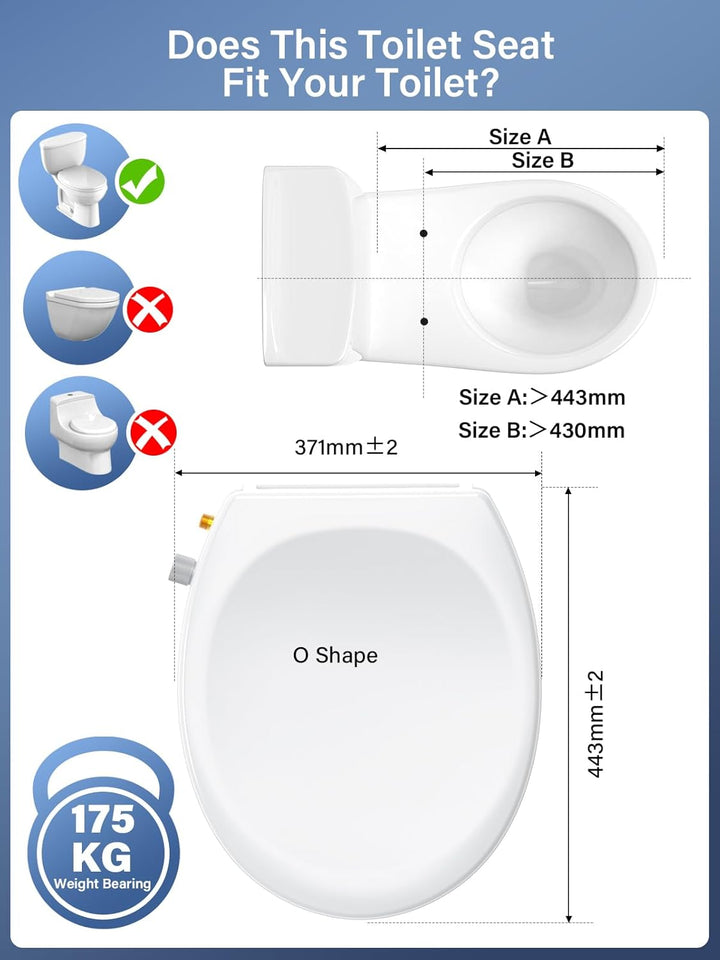 YEAUPE PRO Toilettendeckel mit Bidet, YEAUPE PRO WC Sitze mit Absenkautomatik, nicht elektrisch, mit