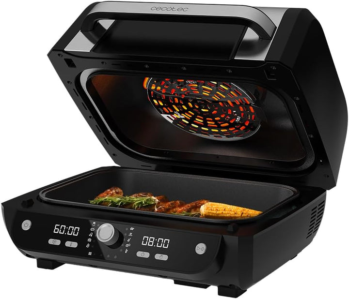 Cecotec Heissluftfritteuse ohne Öl, 8 L, Cecofry FireDome 8000 Pro. 1700 W, Doppelte Heizung, 4 Gril