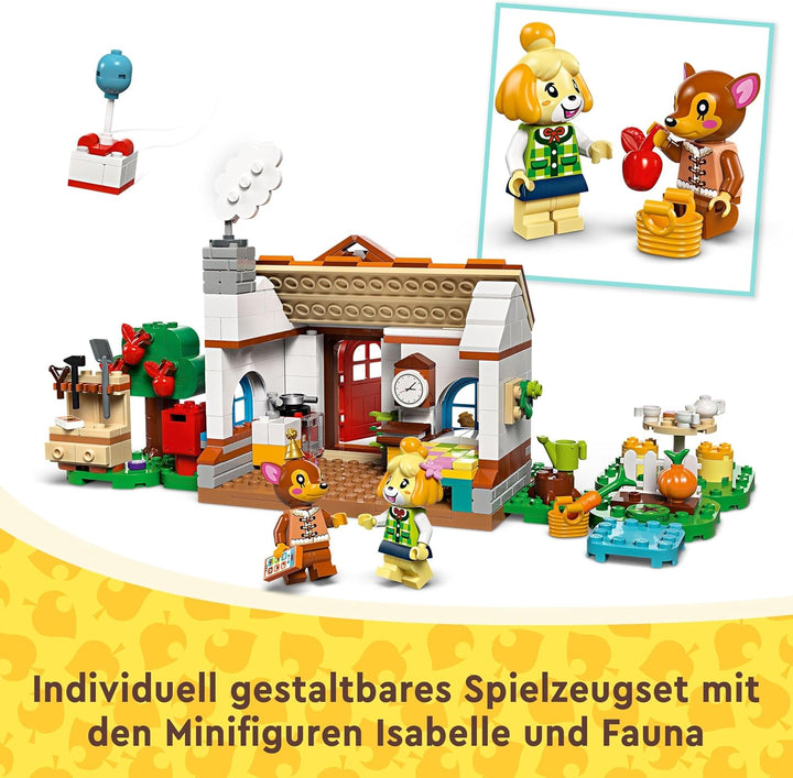 LEGO Animal Crossing Besuch von Melinda, kreatives Spielzeug für Kinder mit 2 Mini-Figuren aus der V