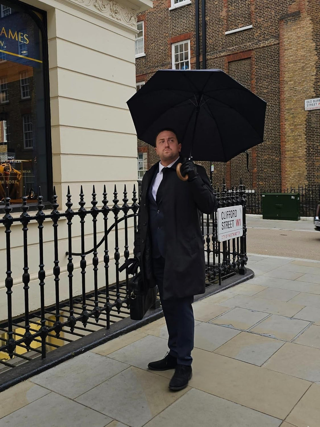 Fulton Mayfair Regenschirm schwarz, Einheitsgrösse, Schwarz, Einheitsgrösse, Mayfair