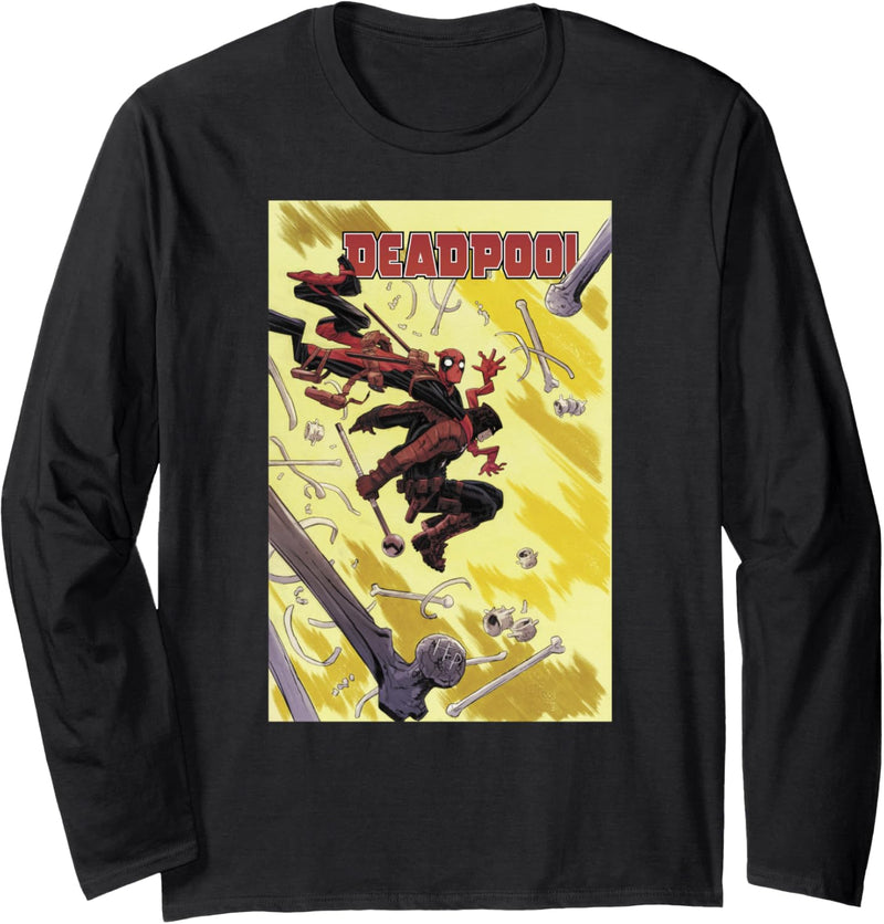 Marvel Deadpool Comic Cover Langarmshirt
