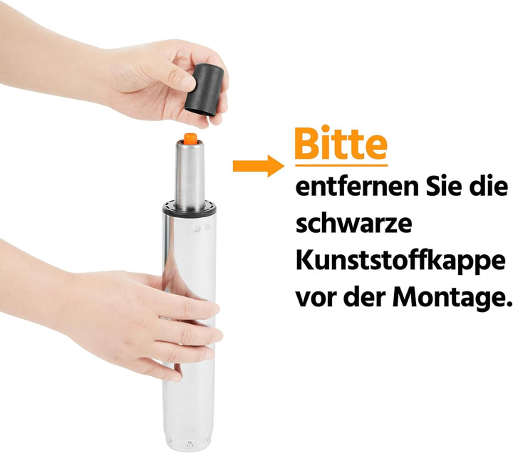 Yaheetech Bürostuhl, ergonomischer schreibtischstuhl, Drehstuhl ohne Armlehne, Chefsessel mit Laufro