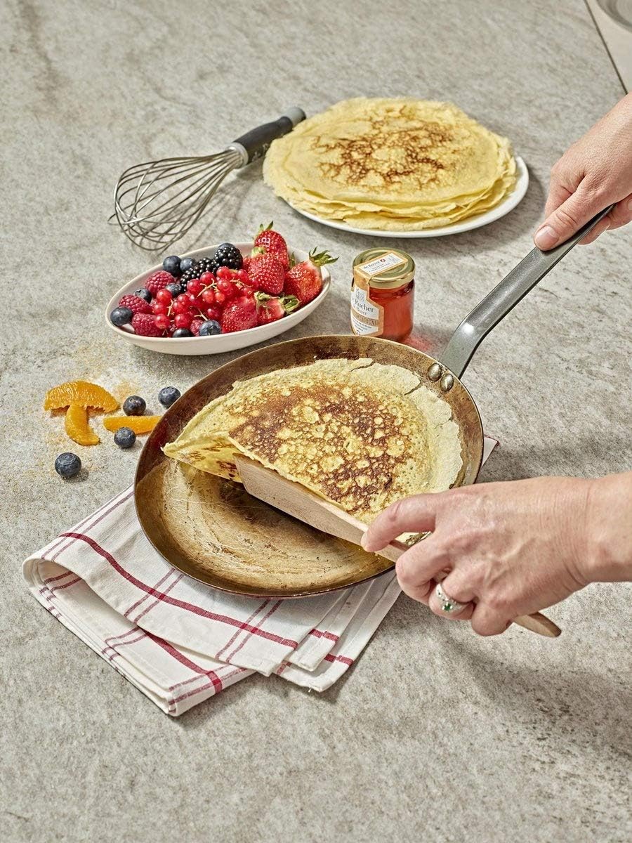 DE BUYER Crêpe-Pfanne 30cm, Stahl, Grau 6447.10 diamètre 30 cm, Diamètre 30 cm