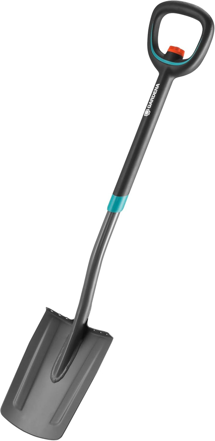 Gardena ErgoLine Teleskop-Spaten: Gartenspaten aus Qualitätsstahl zum Umgraben und Ausheben, mit Tri