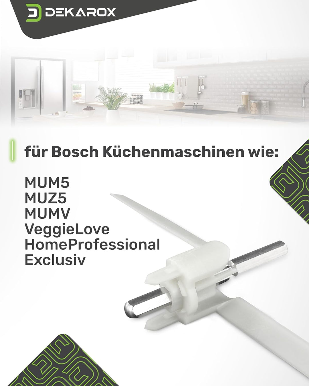 2 x Durchlaufschnitzlerflügel Mitnehmer für Bosch MUM5 MUMV MUZ5 Küchenmaschine wie 630760 00630760