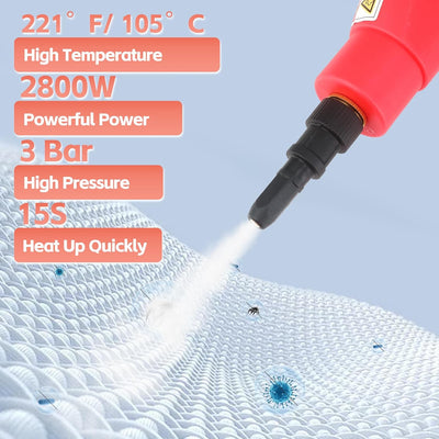 2500W Dampfreiniger mit Smart Touch Screen, Hochdruck-Dampfreiniger für die Reinigung, 1.1L Wasserta