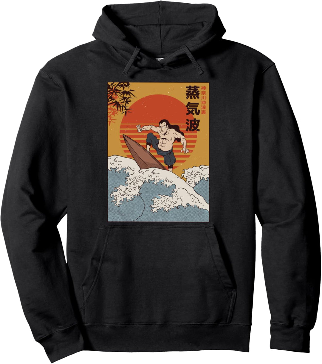 Surfender Samurai l Traditionelle japanische Ukiyo-e Kunst Pullover Hoodie