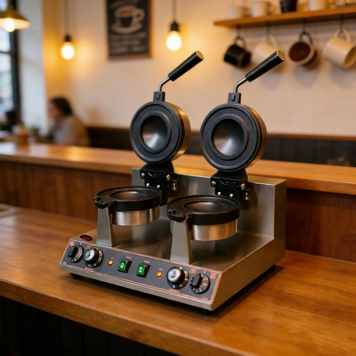 UFO Burger Maker, Edelstahlkörper, Zweiseitige Heizung, Einstellbare Temperatur & Timer, Zeiteinstel