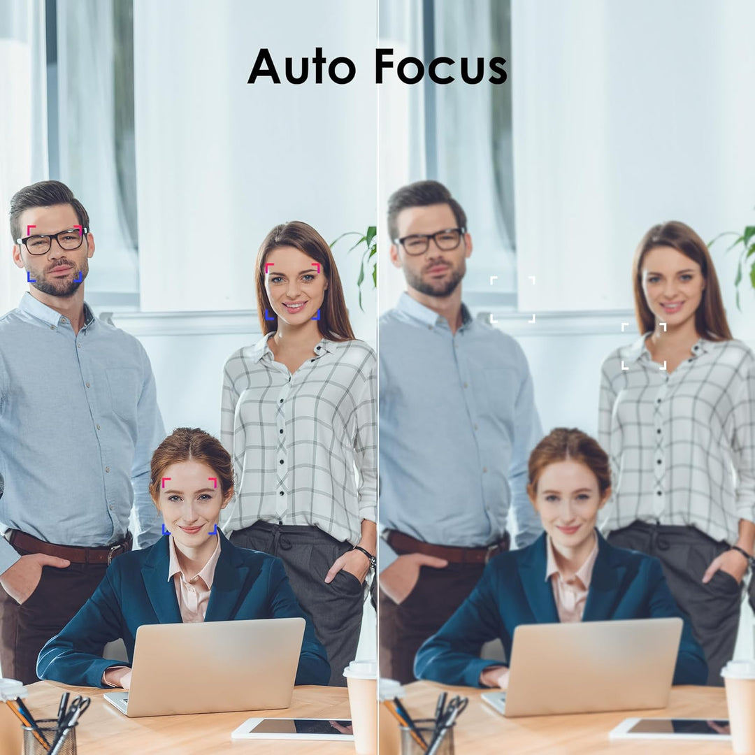 VIZOLINK W4DS Webcam 4K, PC Webcam mit Mikrofon, 78°Sichtfeld, Fester Fokus, Plug&Play, Stativ und A
