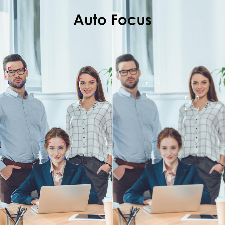 VIZOLINK W4DS Webcam 4K, PC Webcam mit Mikrofon, 78°Sichtfeld, Fester Fokus, Plug&Play, Stativ und A