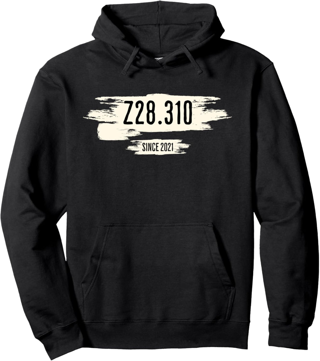 Z28.310 Code auf Pinselstrich Pullover Hoodie