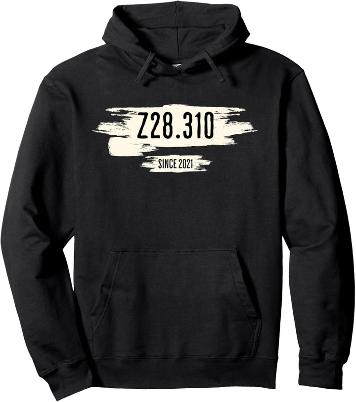 Z28.310 Code auf Pinselstrich Pullover Hoodie