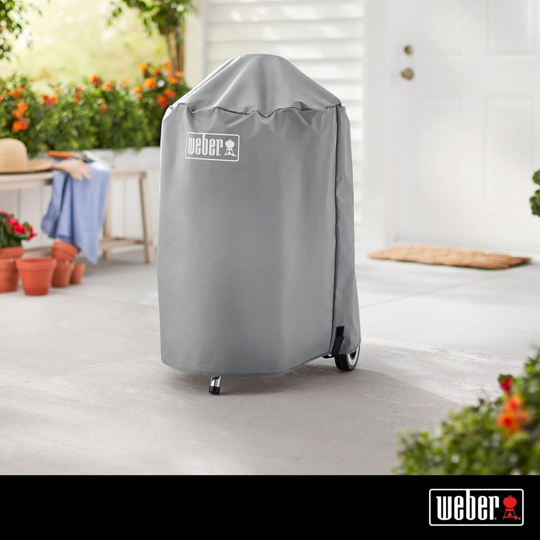Weber Available 7175 18 Inch Charcoal Kettle Grill Cover, Schwarz, 81.3 x 47 x 61 cm & 17612 Anzündw