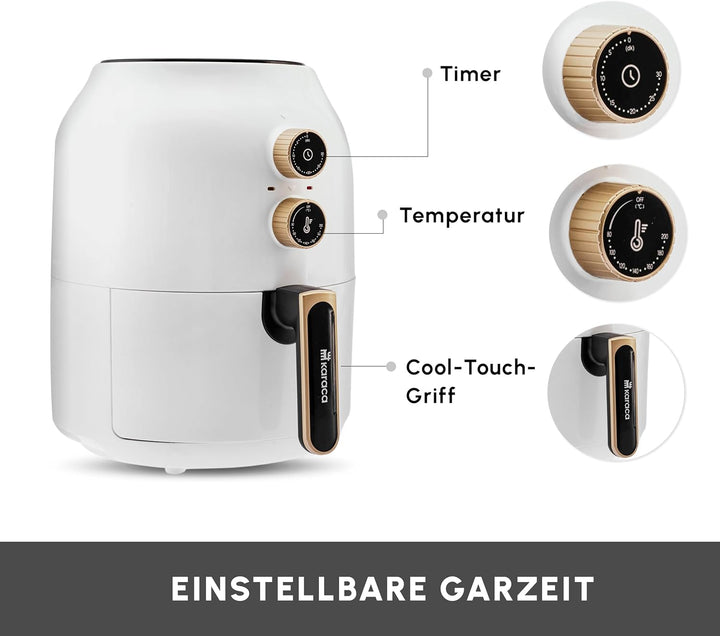 Karaca Multifry Heissluftfriteuse, Air fryer, einfache Reiningung, Energiesparend, gesund frittieren