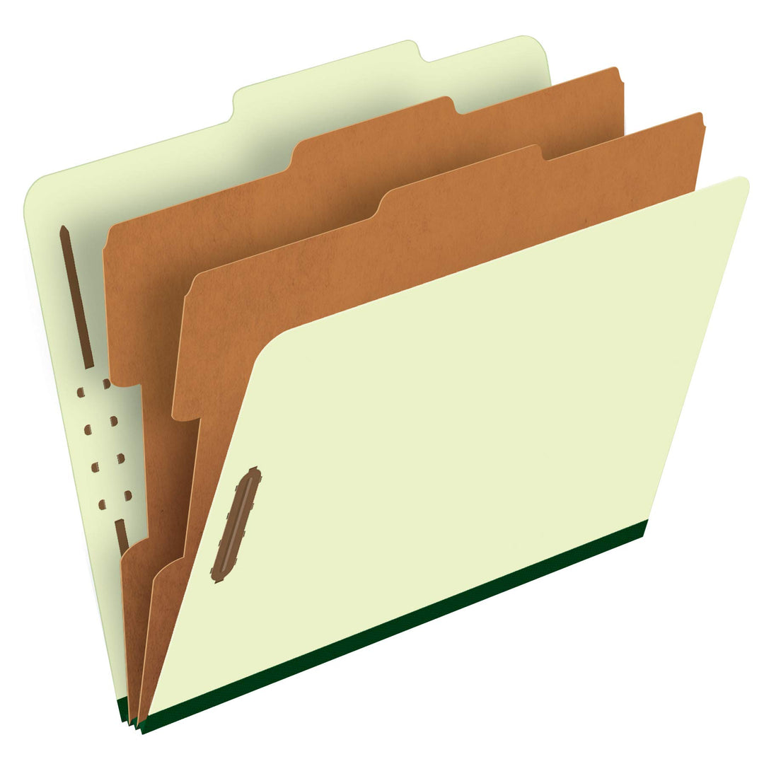 Pendaflex Classification Folders – 2 Dividers, Light Green, Letter, 10/BX (17173) Corona Green, Coro