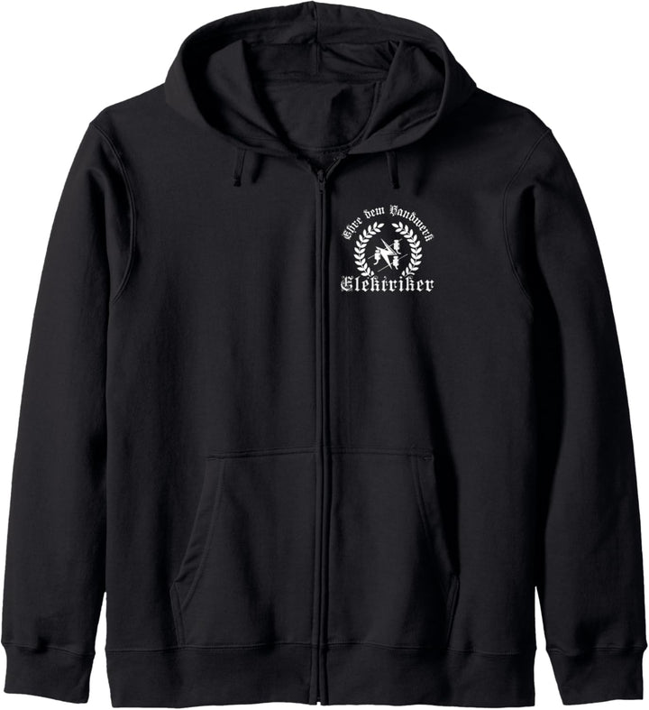 Ehre dem Handwerk - Elektriker Ährenkranz mit Zunftzeichen Kapuzenjacke