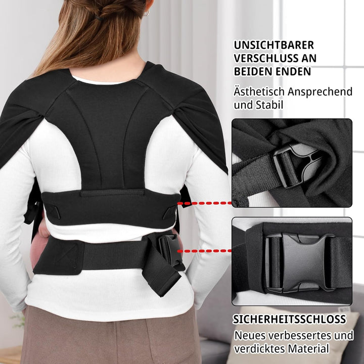 Babytrage für Neugeborene ab Geburt Extra Weich, Bauchtrage Baby-Tragetasche Ergonomisch (Schwarz),