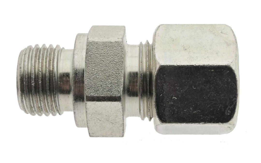 Gerade Schneidringverschraubung 10 L-R 1/2", Edelstahl Klemmringverschraubung leichte Baureihe