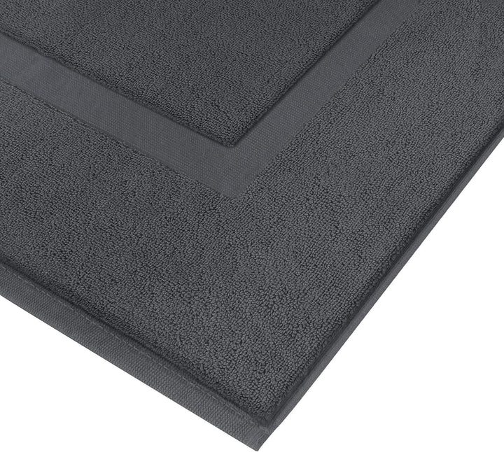 Utopia Towels Waschbare Badematte aus Baumwolle, 53,3 x 86,4 cm, Dunkelgrau, 2 Stück Anthrazit, Anth