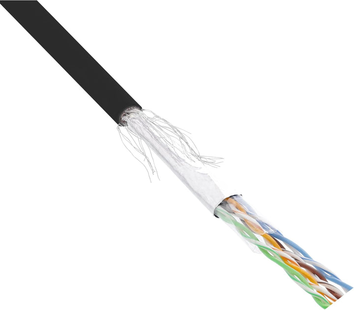 InLine 72099S Patchkabel Cat.5e, schwarz, SF/UTP, AWG26, PVC, 100m