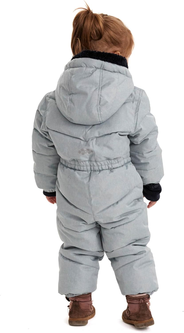 Killtec Unisex Kinder Karter Mini Overall In Daunenoptik Mit Kapuze 74-80 rauchblau, 74-80 rauchblau