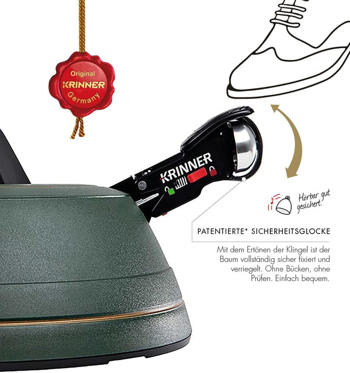 Krinner Ultra Grip L Christbaumständer Weihnachtsbaumständer, Kunststoff, Grün, 37