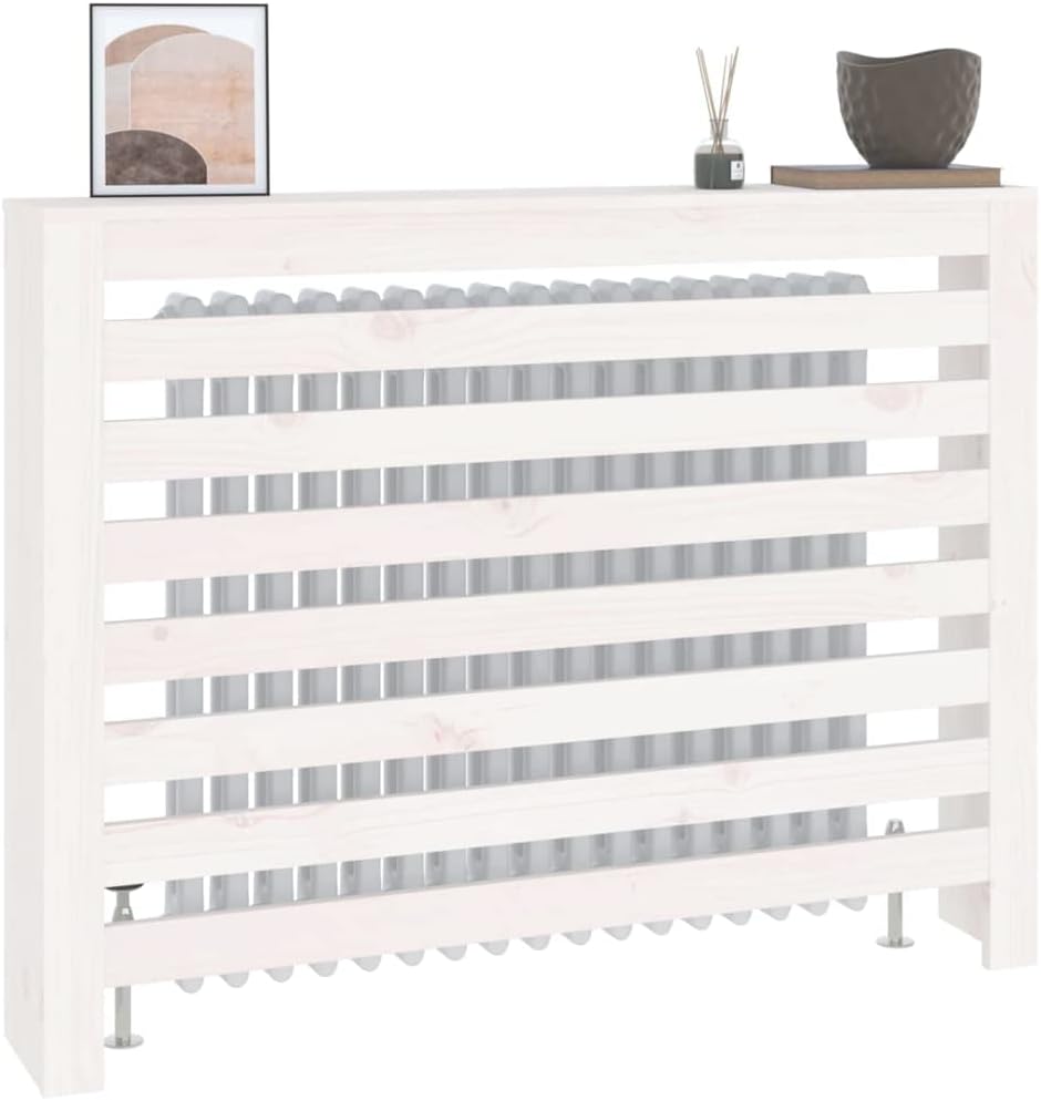 Heizkörperverkleidung 108,5x19x84 cm mit Horizontalen Latten Heizkörper Abdeckung Modernes Design He