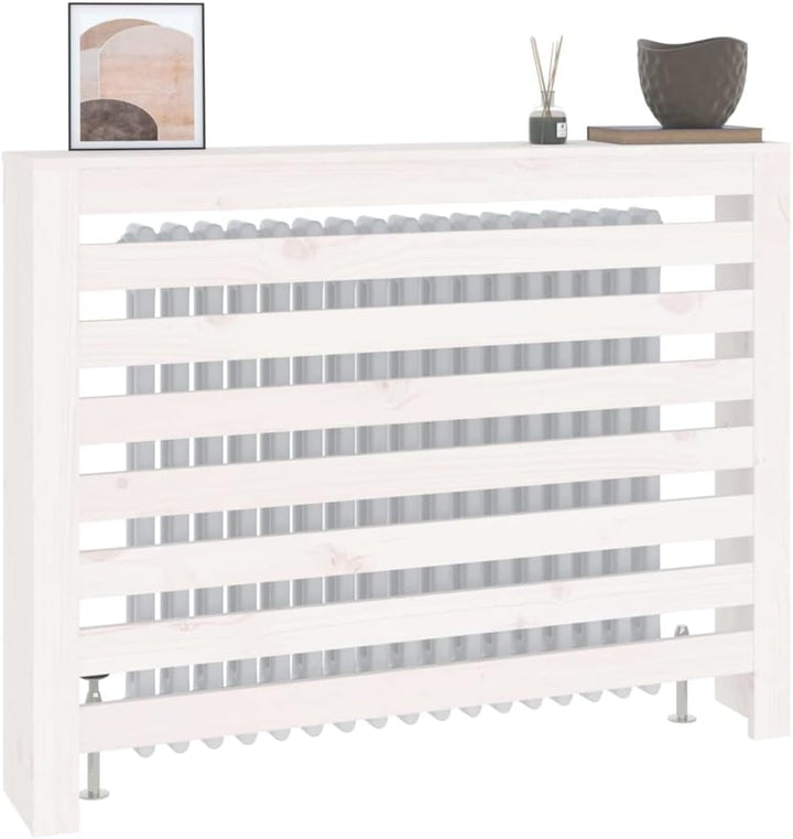 Heizkörperverkleidung 108,5x19x84 cm mit Horizontalen Latten Heizkörper Abdeckung Modernes Design He