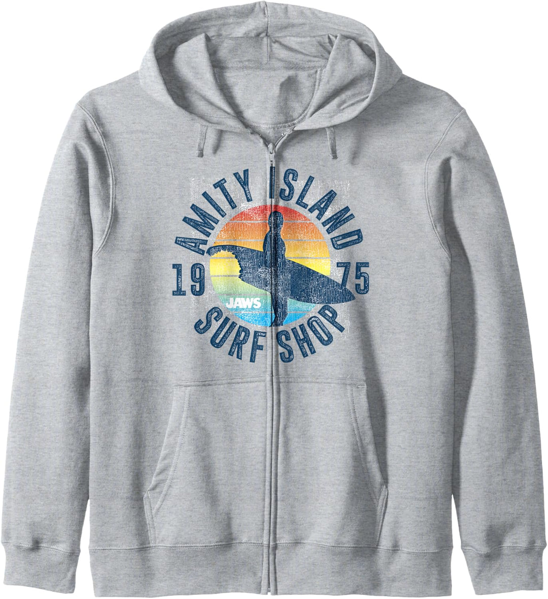 Jaws Amity Island Surf Shop 1975 Retro Logo Kapuzenjacke
