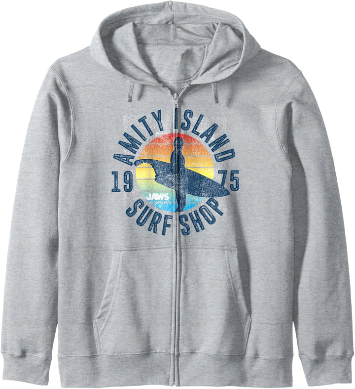 Jaws Amity Island Surf Shop 1975 Retro Logo Kapuzenjacke