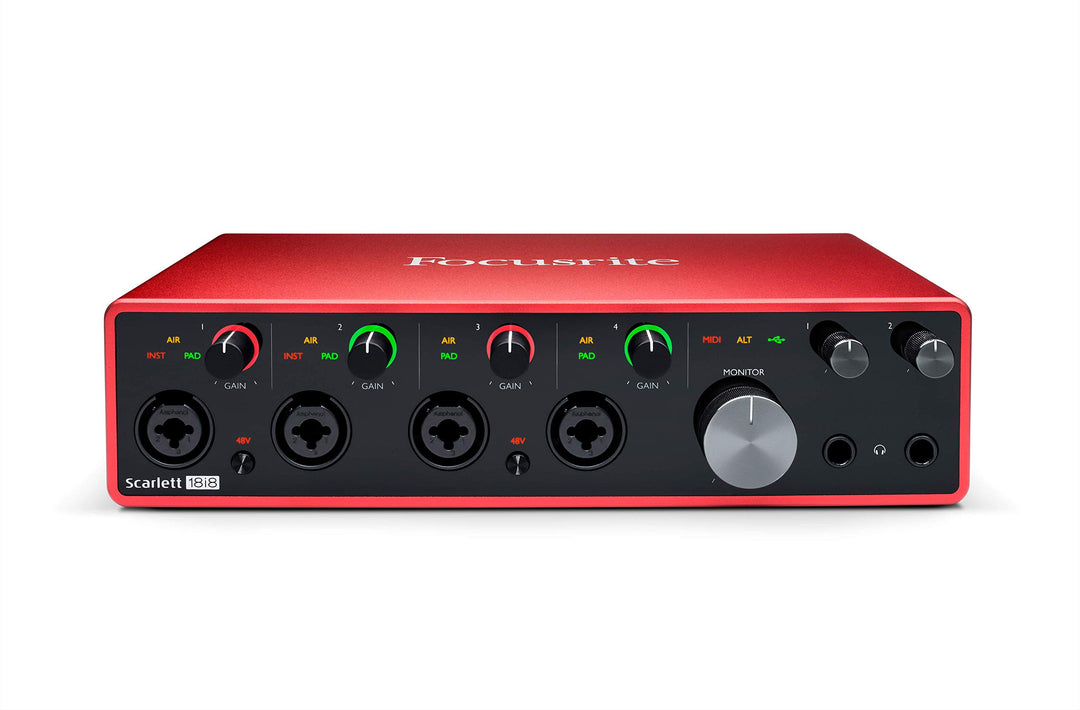 Focusrite Scarlett 18i8 3. Gen USB-Audio-Interface für Aufnahmen, Produktion und tontechnische Anwen
