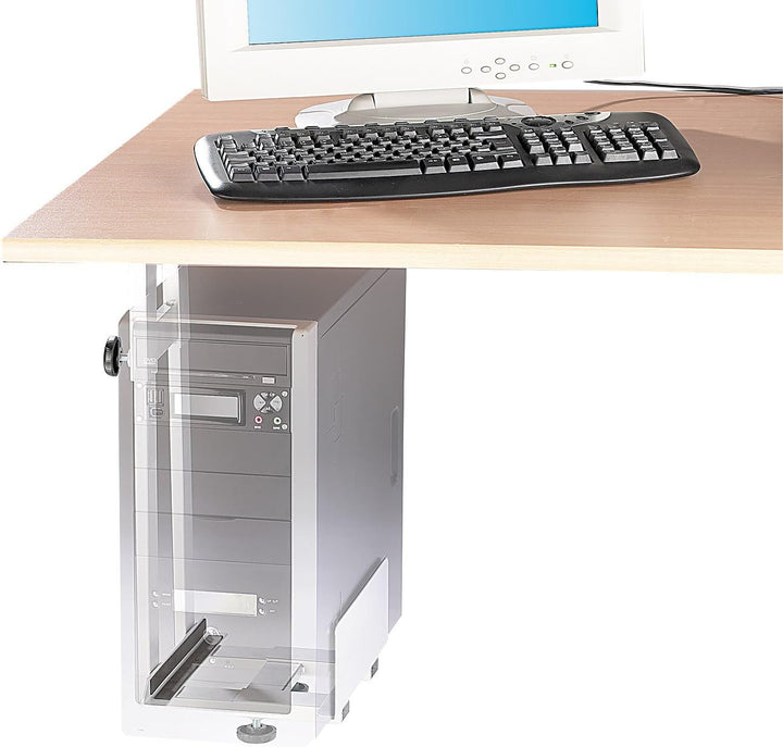 General Office PC Halter: Platzsparende PC-Halterung für Untertisch-Montage (PC Halterung unter Tisc