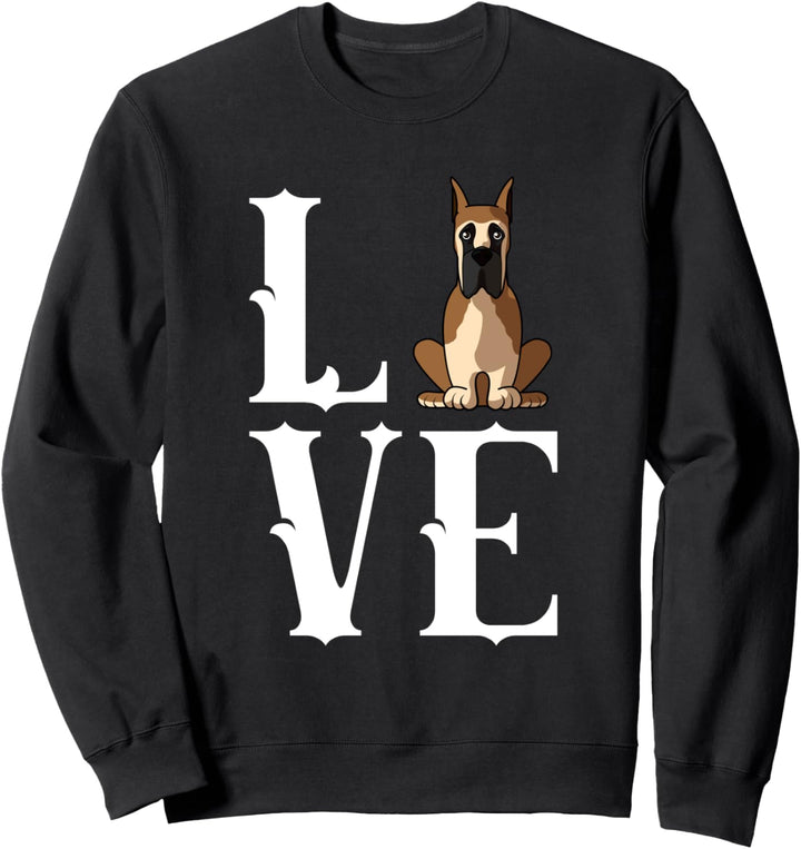 Deutsche Dogge Mama Lustige Deutsche Dogge Hund Love-r Sweatshirt