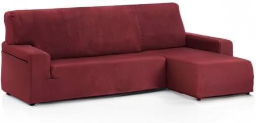 Martina Home - Sofabezug für Chaise Longue, Modell Túnez, Stoff, Bordeaux, kurzes Eckteil rechts, 32